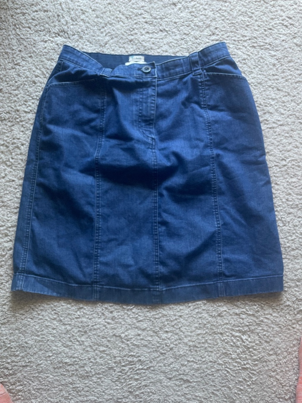 LL Bean Denim Jean Skirt